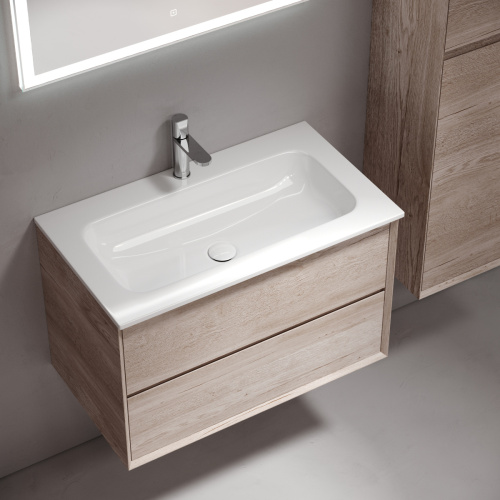 Тумба под раковину Sancos Marmi 2.0 MR2.080EG 80х40 подвесная цвет коричневый - фото 5